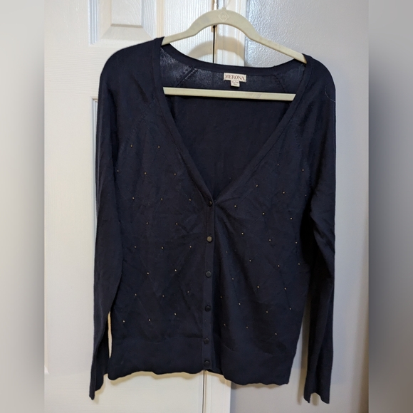 Merona, Navy Blue, Women's Cardigan, XL - Picture 1 of 8